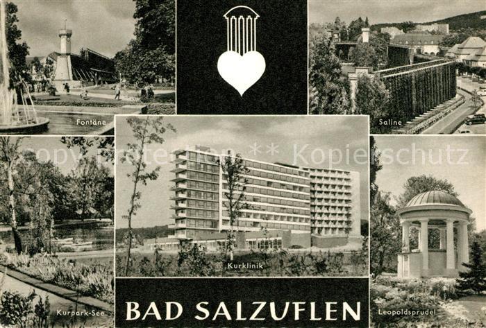 Bad Salzuflen Kurklinik Kurpark See Fontaene Saline Leopoldsprudel