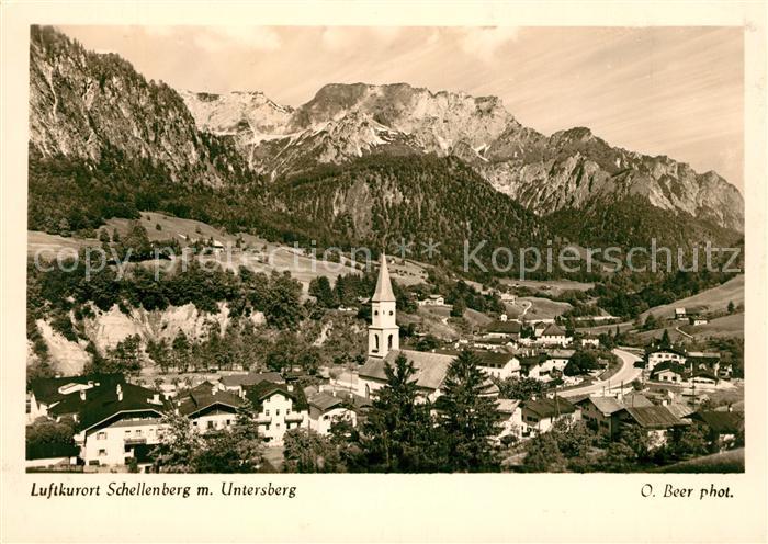 Schellenberg Marktschellenberg Panorama Luftkurort mit Untersberg Berchtesgadene