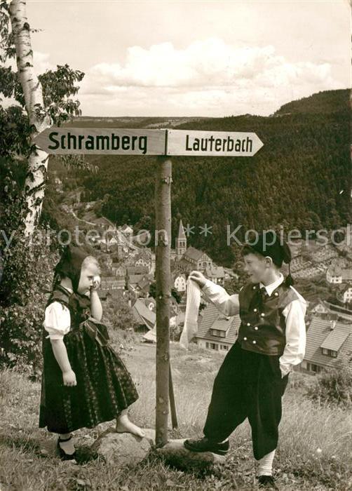 Lauterbach Schwarzwald Wegweiser Lauterbacher Strumpf Kinder Trachten