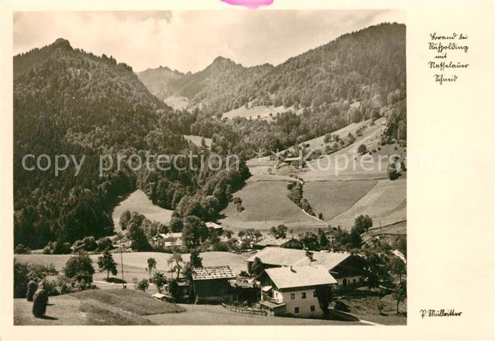 Brand Ruhpolding Landschaftspanorama mit Nesslauer Schneid