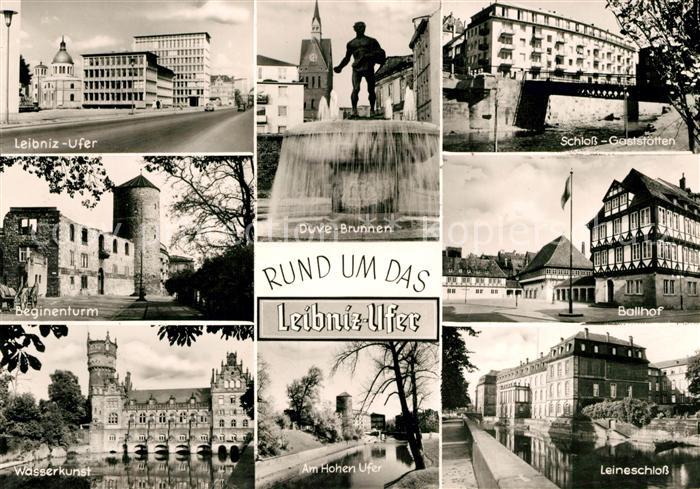 Hannover Rund um das Leibniz Ufer Beginenturm Wasserkunst Duvebrunnen Schloss Ba