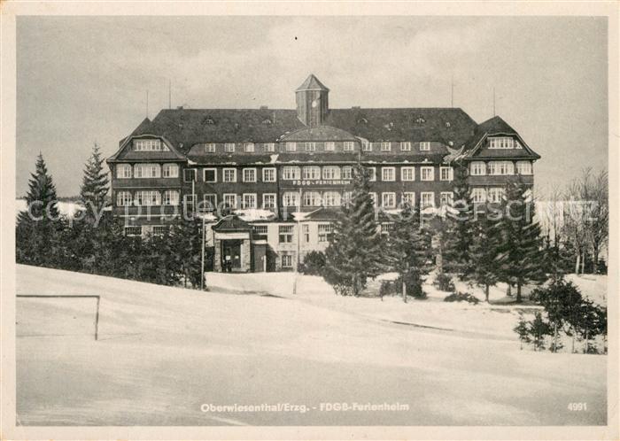 Oberwiesenthal Erzgebirge FDGB Ferienheim im Winter