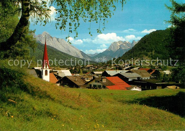 Seefeld Tirol Panorama mit Wettersteingebirge und Karwendelgebirge