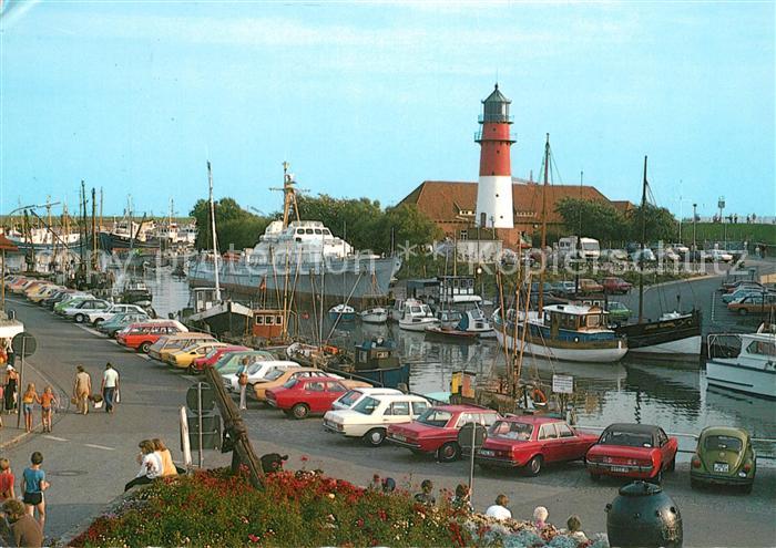 Buesum Nordseebad Alter Hafen mit Leuchtturm