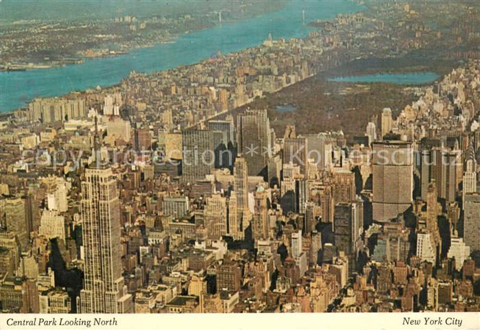 New York City Central Park looking north aerial view