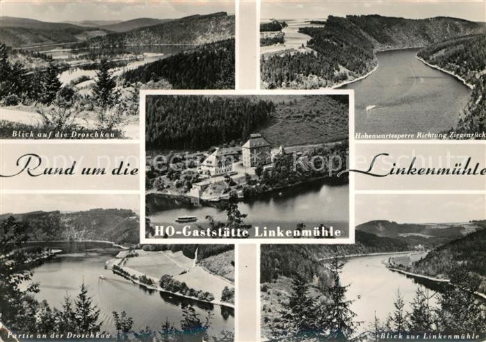 Goessitz Rund um die Linkenmuehle HO Gaststaette Fliegeraufnahme Landschaftspano