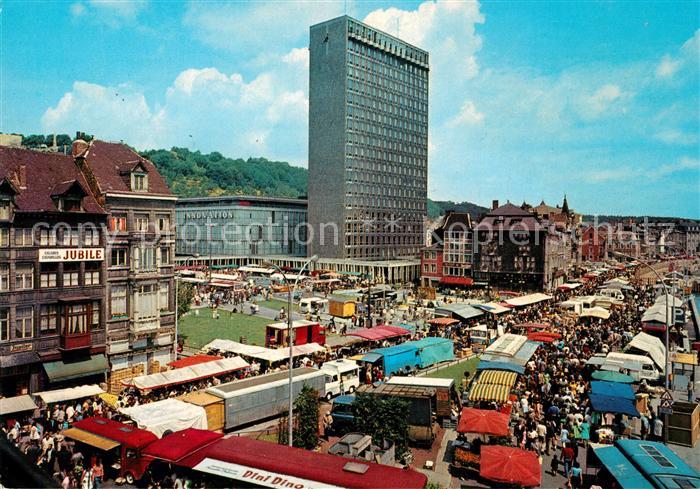 Liege Luettich Marche de la Batte Markt Hochhaus