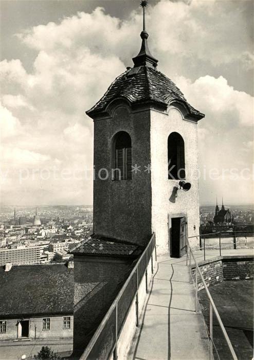 Brno Bruenn Stadtpanorama Blick vom Aussichtsturm der Burg Festung Spielberg