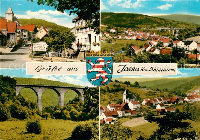 Jossa Schluechtern Ortsmotiv Landschaftspanorama Viadukt Wappen
