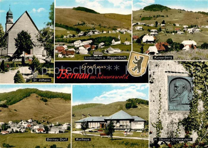 Bernau Schwarzwald St Johann Kirche Kurhaus H. Thoma Gedenkstein Innerlehen Rigg