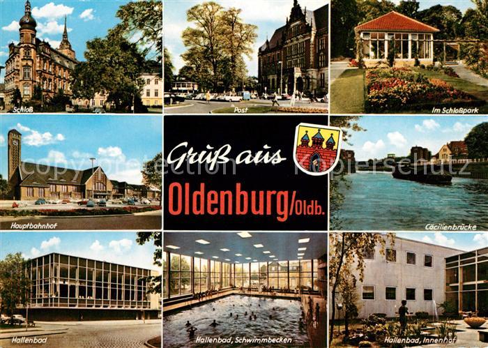 Oldenburg Niedersachsen Schloss Post Schlosspark Hauptbahnhof Caecilienbruecke H