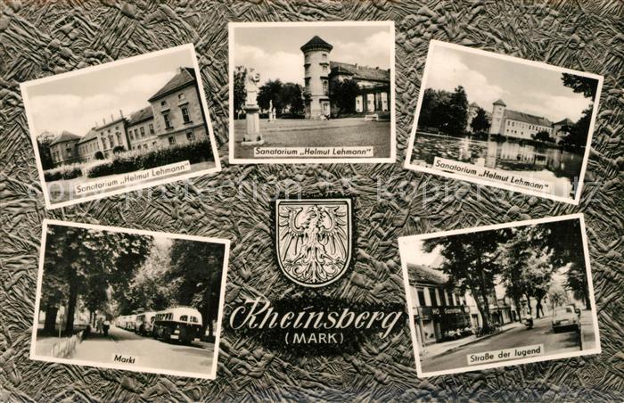 Rheinsberg Strassse der Jugend Markt Sanatorium Helmut Lehmann