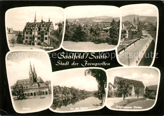Saalfeld Saale Rathaus Markt Franziskaner Kloster