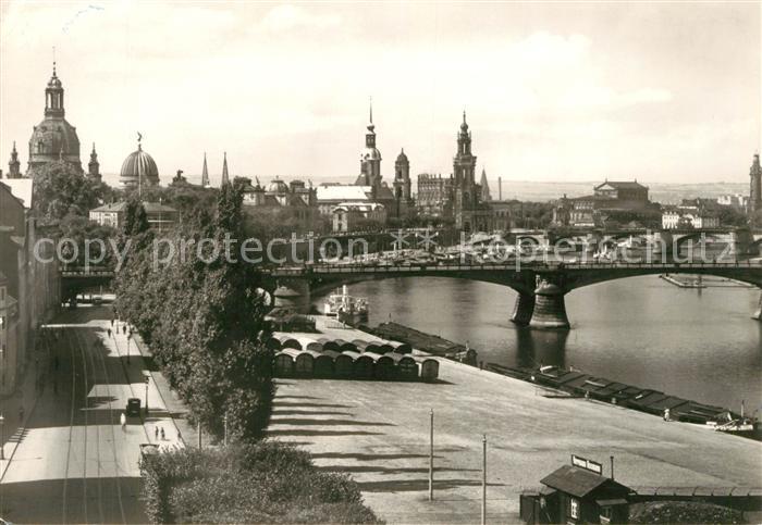 DRESDEN Elbe Bruecke der Einheit