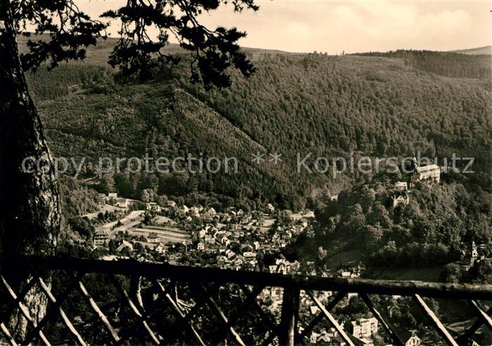 Schwarzburg Thueringer Wald Blick vom Trippstein