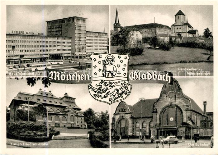 Moenchengladbach Kaiser-Friedrich-Halle Bahnhof Muensterkirche