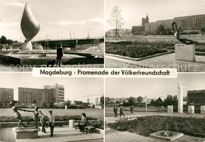 Magdeburg Promenade der Voelkerfreundschaft