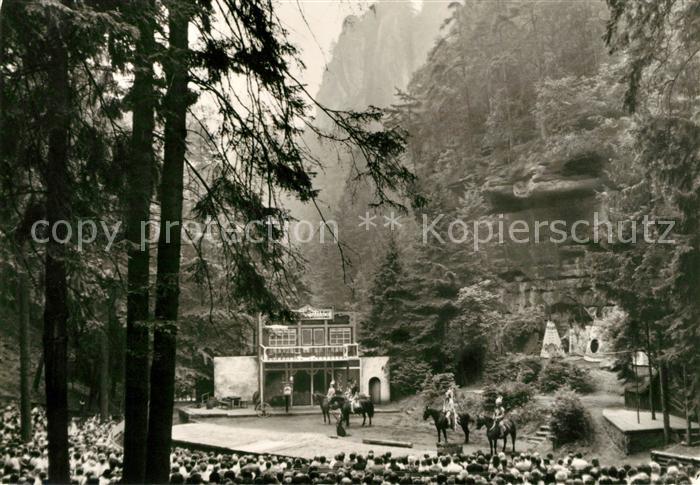 Rathen Saechsische Schweiz Felsenbuehne