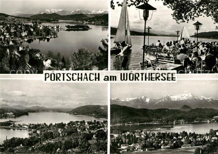 Poertschach Woerthersee Cafe Segelboot