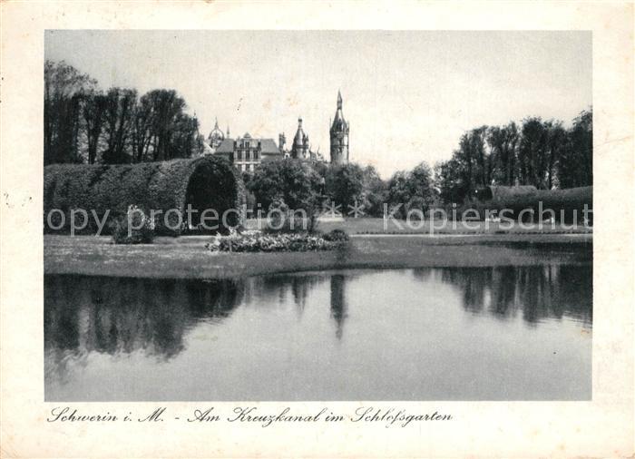 Schwerin Mecklenburg Kreuzkanal Schlossgarten