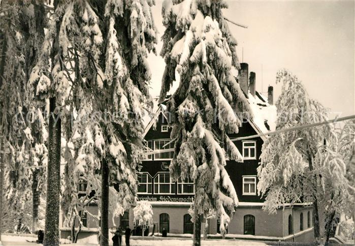 Baerenburg Sachsen FDGB Erholungsheim Friedenswacht im Winter