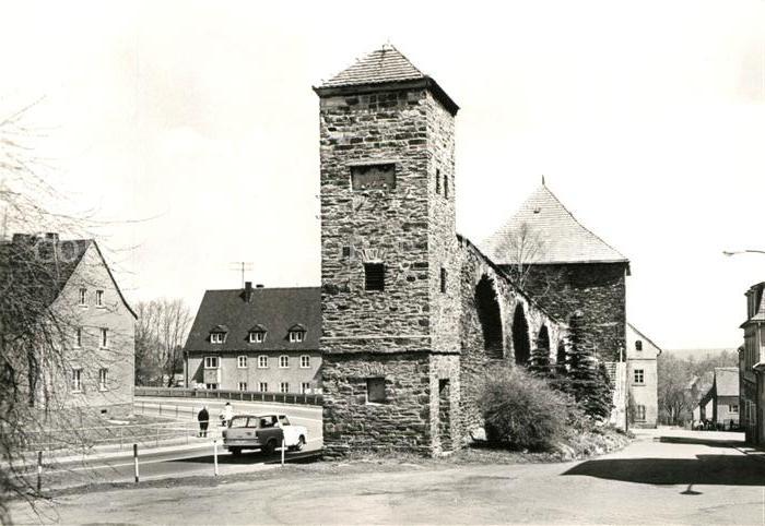 Marienberg Erzgebirge Reste der alten Stadtbefestigung Zschopauer Tor