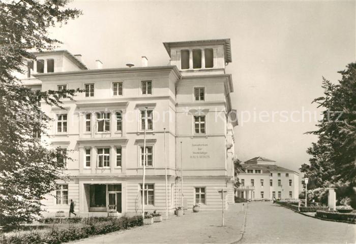Heiligendamm Ostseebad Sanatorium fuer Werktaetige Haus Berlin