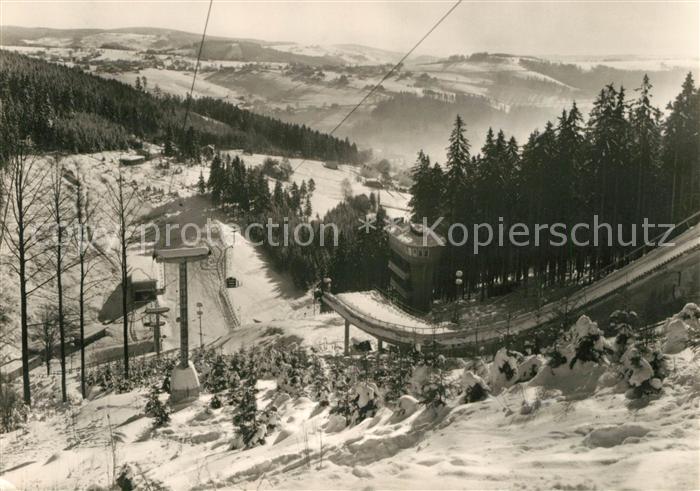 Klingenthal Vogtland Grosse Aschbergschanze Skispringen Winterpanorama
