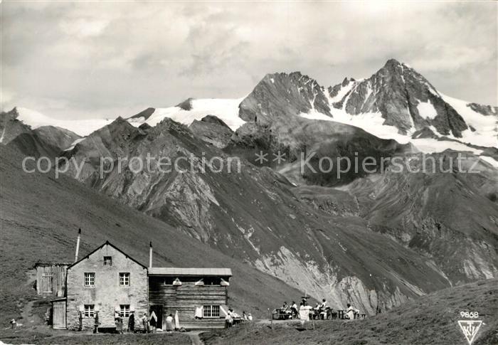 Kals Grossglockner Matreier Toerl Berggasthof gegen Grossglockner Gebirgspanoram