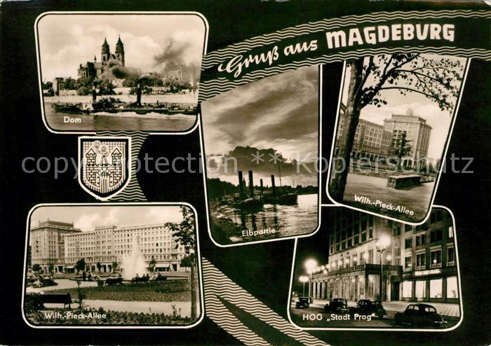 Magdeburg Dom Wilh Pieck Allee Elbpartie HOG Stadt Prag