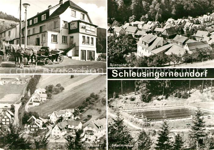 Schleusingerneundorf HOG Steinbergblick Teilansichten Schwimmbad