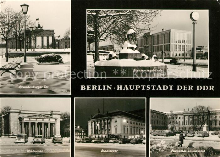 BERLIN  CITY Brandenburger Tor Staatsratsgebaeude Mahnmal Staatsoper Humboldt Un