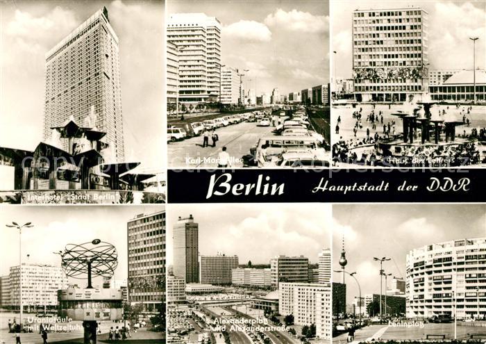 BERLIN  CITY Interhotel Stadt Berlin Karl Marx Allee Haus des Lehrers Uraniasaeu
