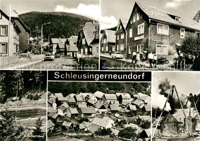Schleusingerneundorf Sommerberg Konsum Gaststaette Weidmannsruh Schwimmbad Teila