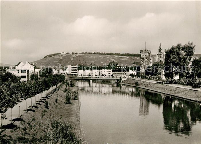 Heilbronn Neckar mit Goetzenturm Neckarpartie