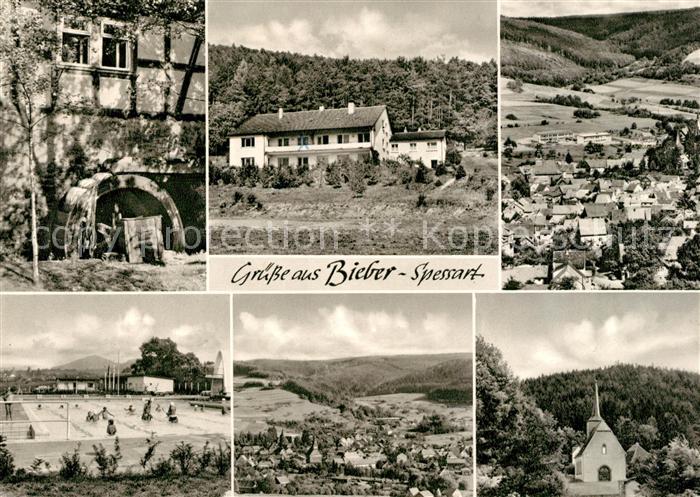 Bieber Spessart Evgl Jugendheim Freibad Kapelle Landschaftspanorama Naturpark Sp