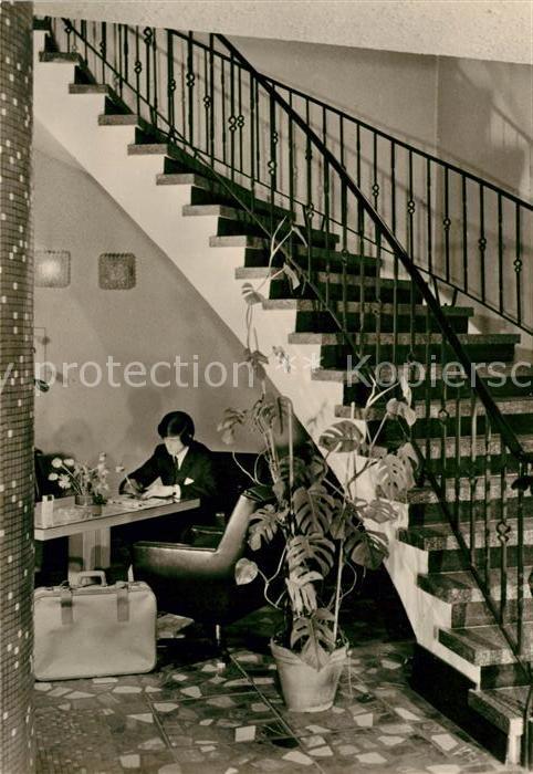 Olbernhau Erzgebirge Hotel Stadt Olbernhau Empfangshalle Treppenaufgang