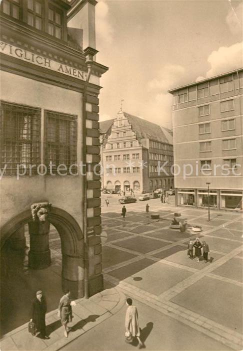 LEIPZIG Sachsen Markt Blick zur Alten Waage Messestadt