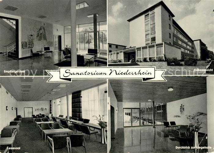 Bad Neuenahr-Ahrweiler Sanatorium Niederrhein Empfangsraum Lesesaal Liegehalle