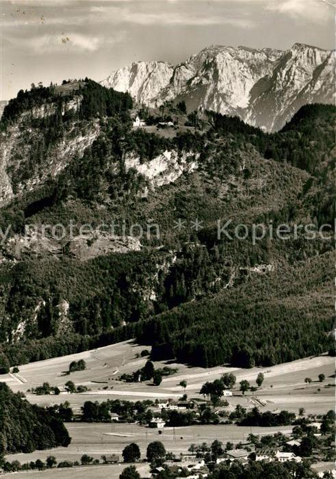 Brannenburg Blick auf Petersberg und Kaisergebirge Fliegeraufnahme
