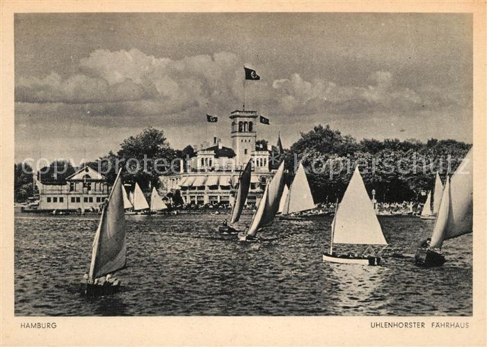 Hamburg Uhlenhorster Faehrhaus Segelboote NZ3
