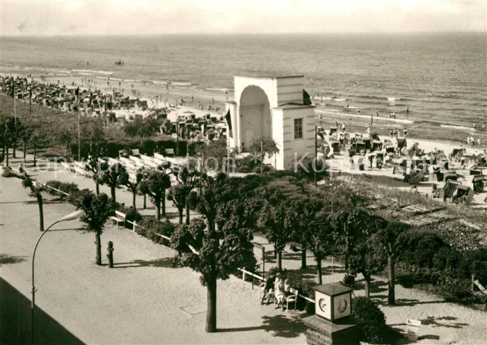 Bansin Ostseebad Strandpromenade mit Musikpavillon
