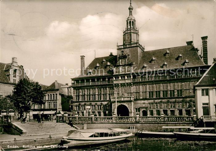 Emden Ostfriesland Rathaus vor der Zerstoerung Repro