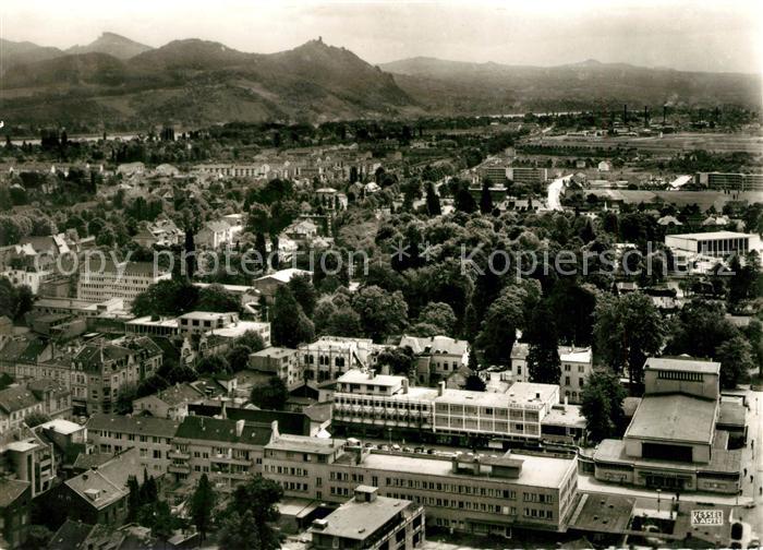 Bad Godesberg Blick auf Theaterplatz und Siebengebirge Fliegeraufnahme