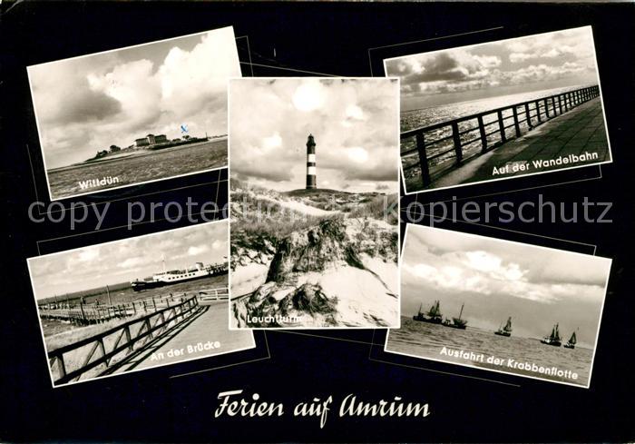 Amrum Willduen Bruecke Leuchtturm Wandelbahn Krabbenflotte