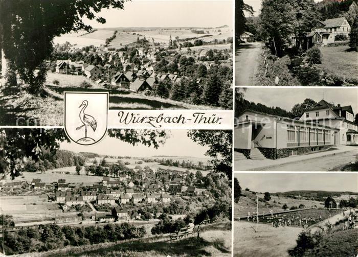 Wurzbach Landschaftspanorama Ortspartien Gaststaette Freibad