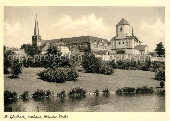 Moenchengladbach Rathaus Muensterkirche Geroweiher