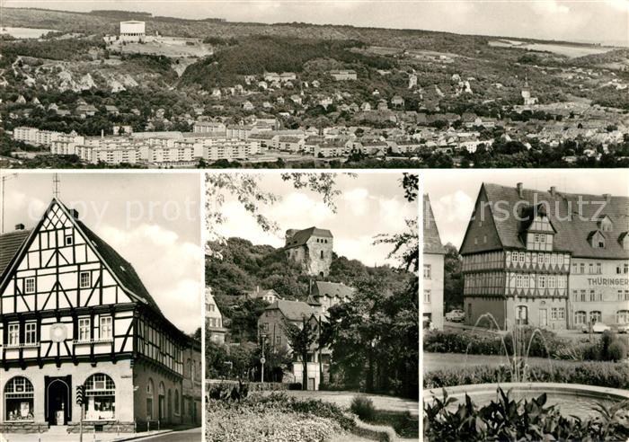Bad Frankenhausen Panorama Blick von der Hainleite Haus Zum Schwan Historisches