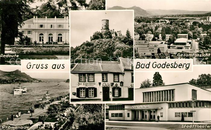 Bad Godesberg Redoute Gaststaette Turm Promenade Stadttheater Gesamtansicht