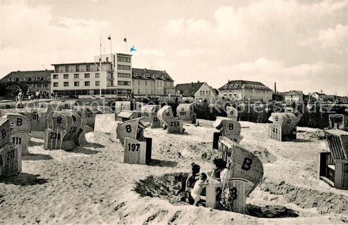 Duhnen Nordsee Strand mit Hotels